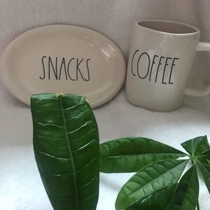 Rae Dunn ceramic set COFFE and SNACKS ❤️gift set❤️